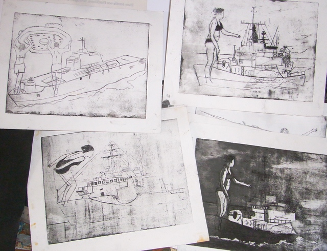 Elsa-Flore Christophe, eaux-fortes "Mare nostrum", 2015