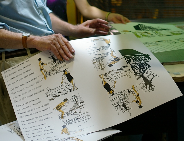 Tirage de s�rigraphie � Schorndorf, Allemagne.