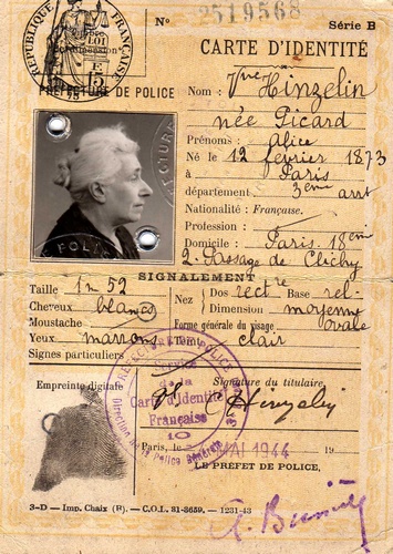 Alice Hinzelin, n�e Picard