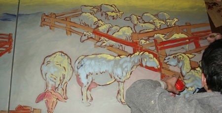 Didier Christophe � l'atelier, 2005.