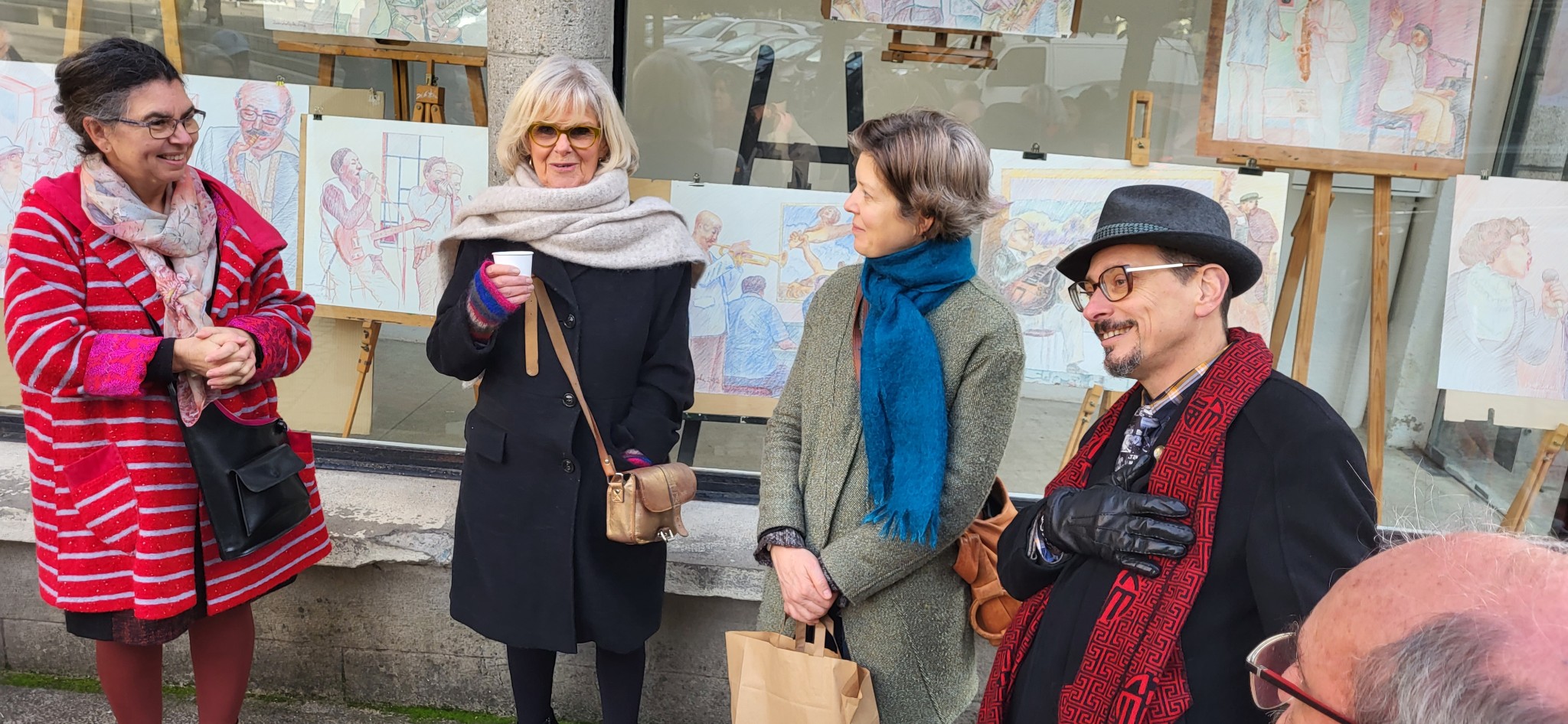 Vernissage de The great jazz robbery, Tulle, 2023.