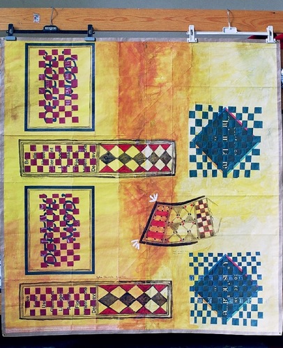 Sylvie Christophe, Motif de poterie algérienne, 140 x 140 cm, collection privée.